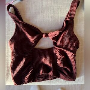 Urban Outfitters Burgundy Crop Top